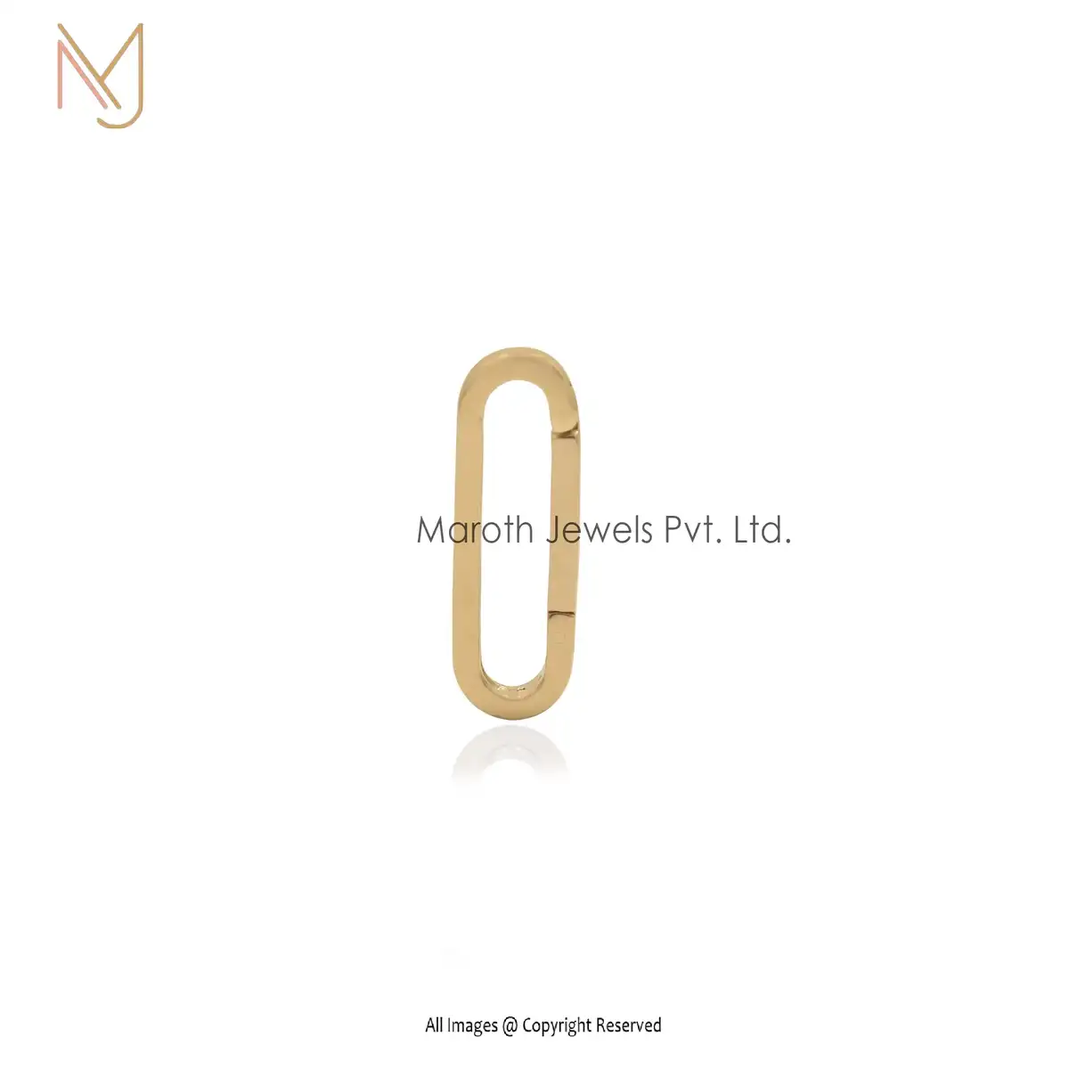 92.5 Silver Oval Charm Holder Manufacturer