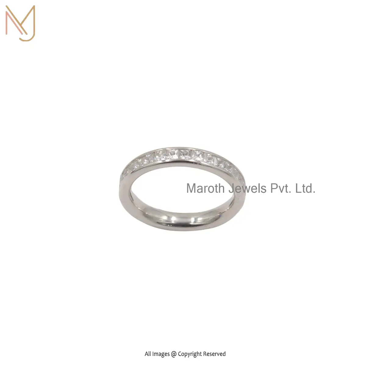 925 Silver Natural Silver Moissanite Ring Costum Jewelry