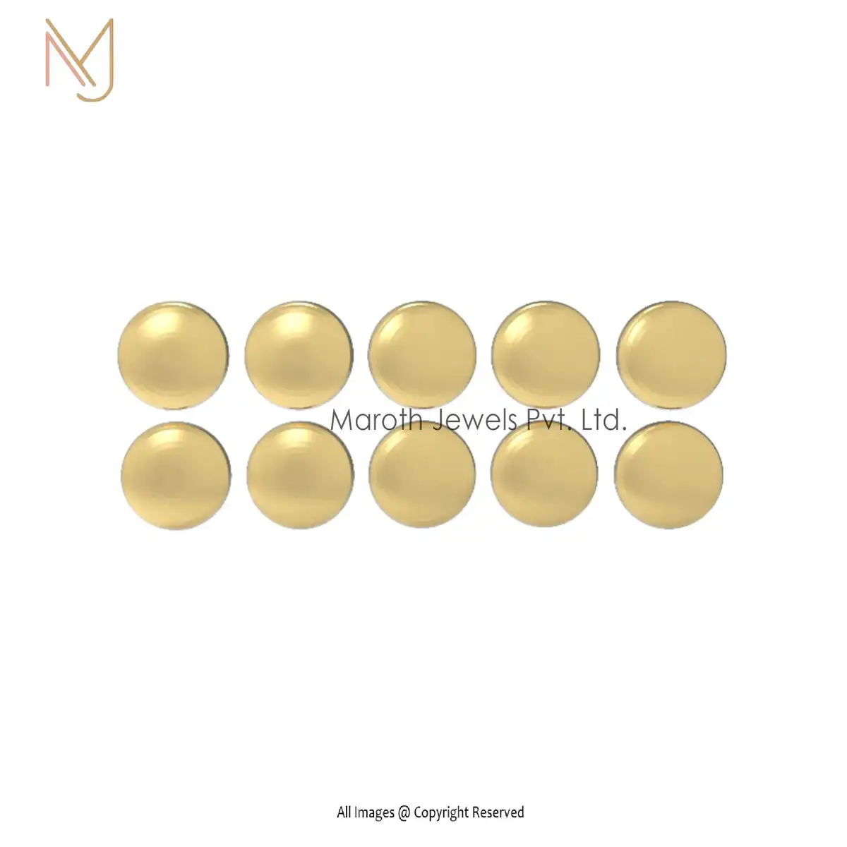 14K Yellow Gold Coat privated Level Buttons Set