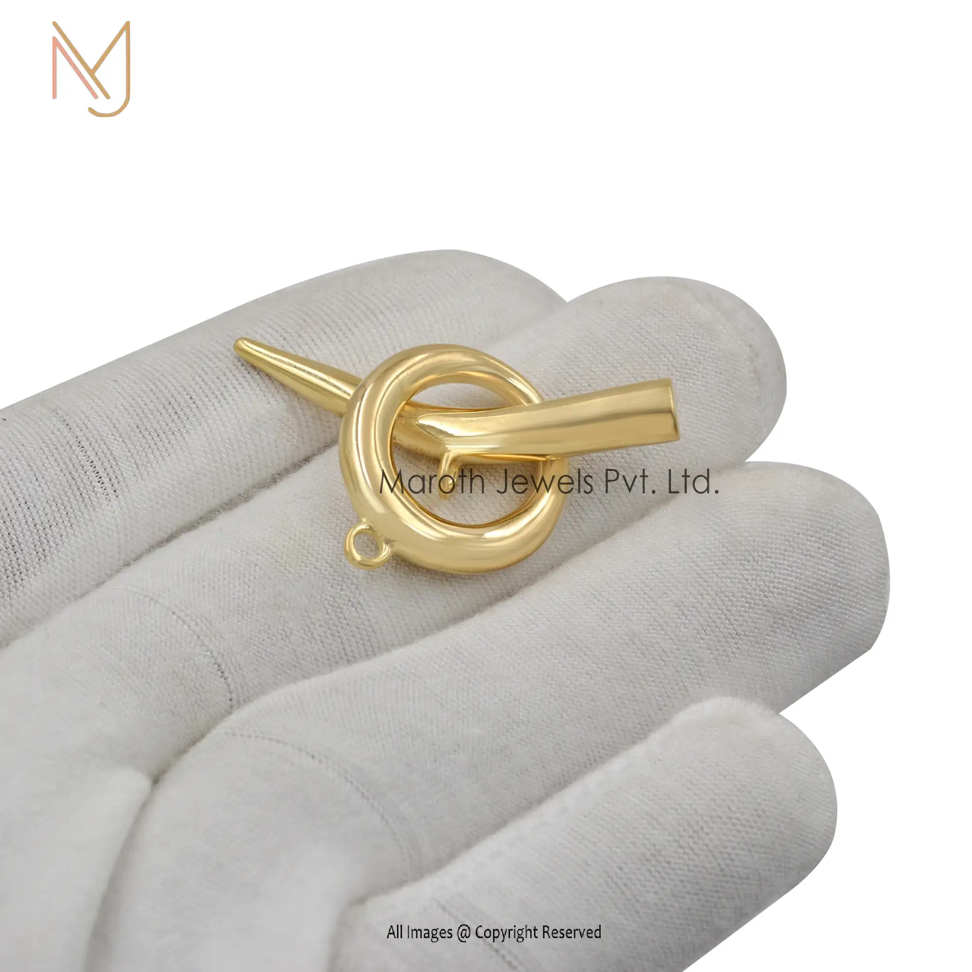 925 sliver yellow Gold Plated Toggle Claps Manufacturer