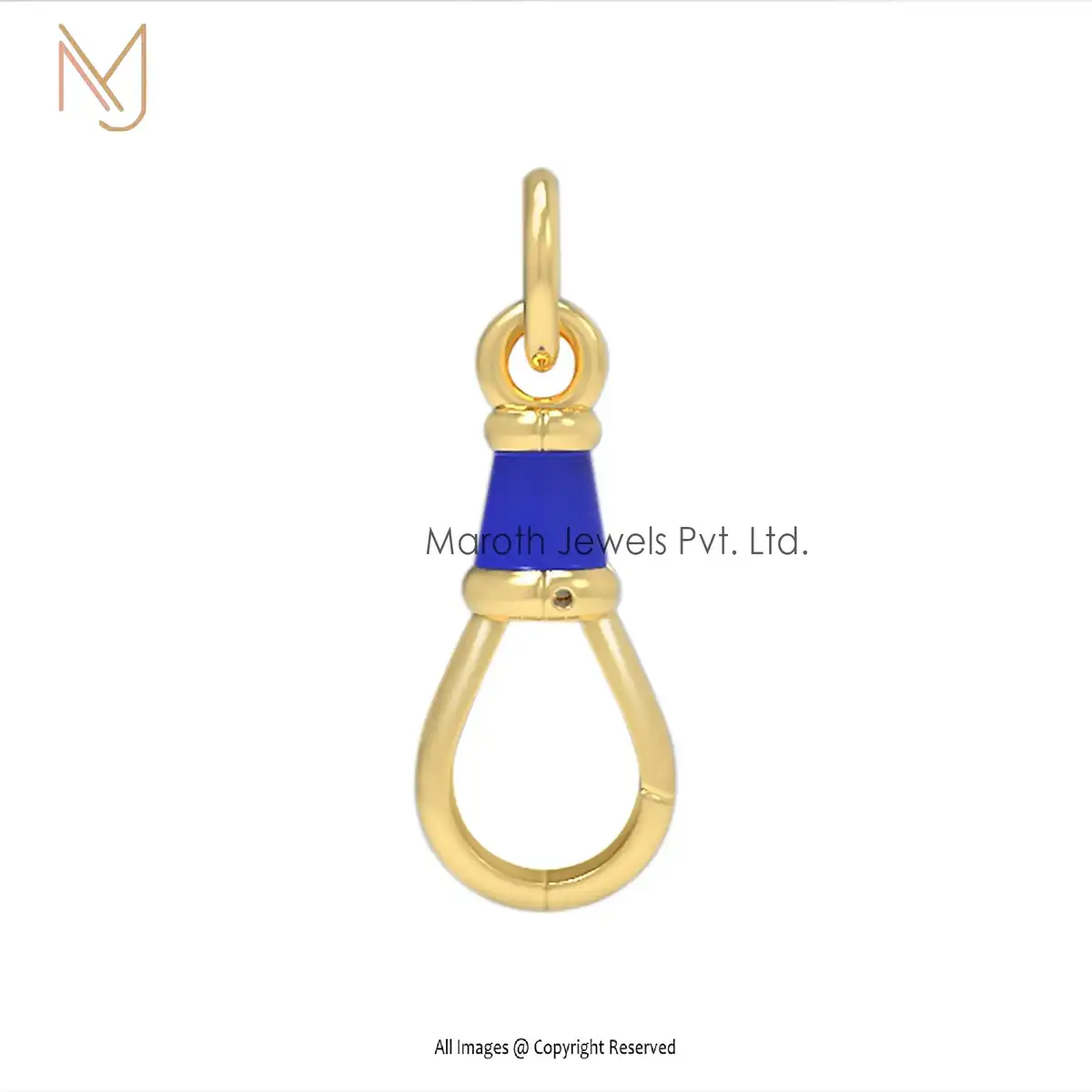 14K Yellow Gold Swivel Push Lock Findings Handmade Jewelry Wholesale