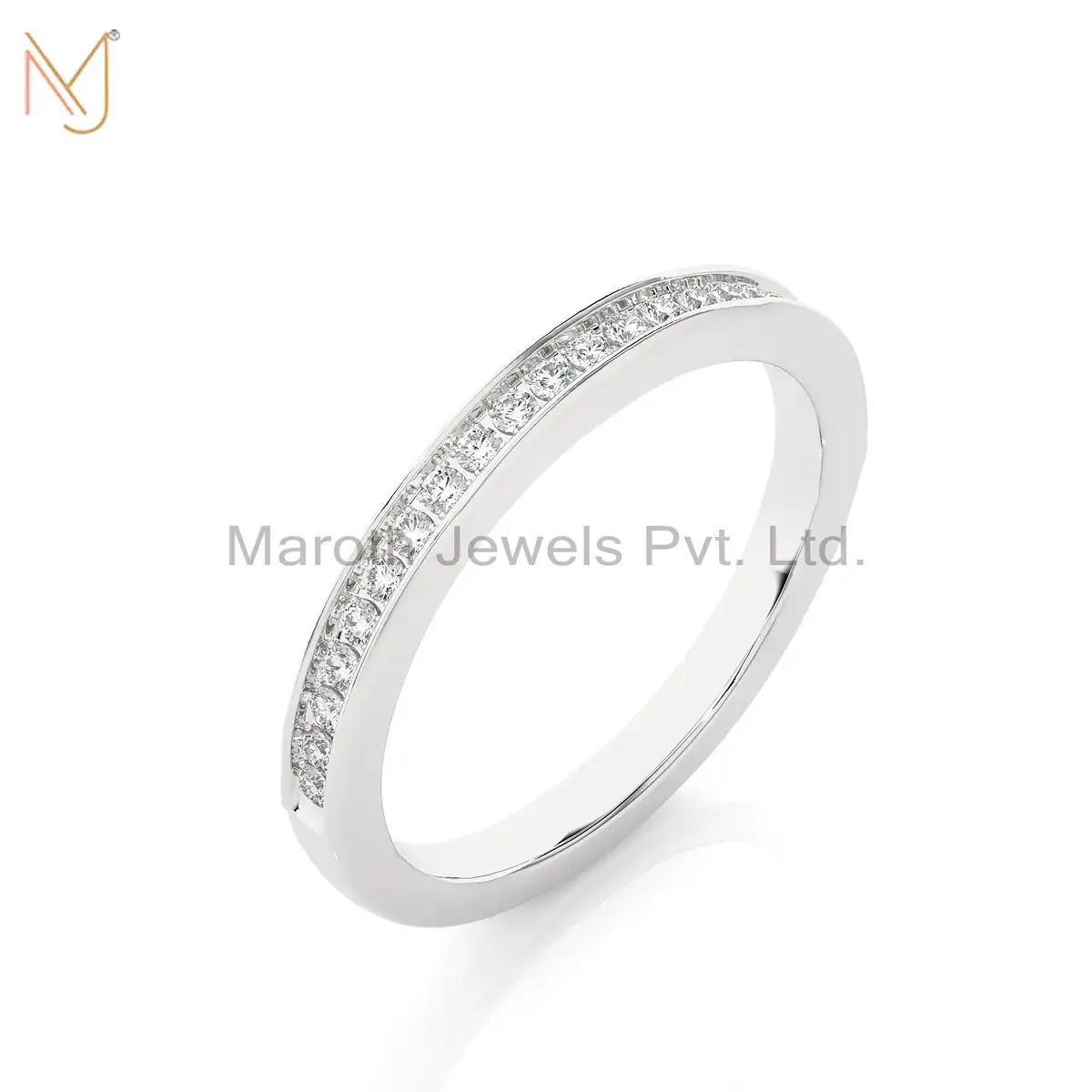14K Yellow Gold Moissanite Diamond & Round Ring Manufacturer