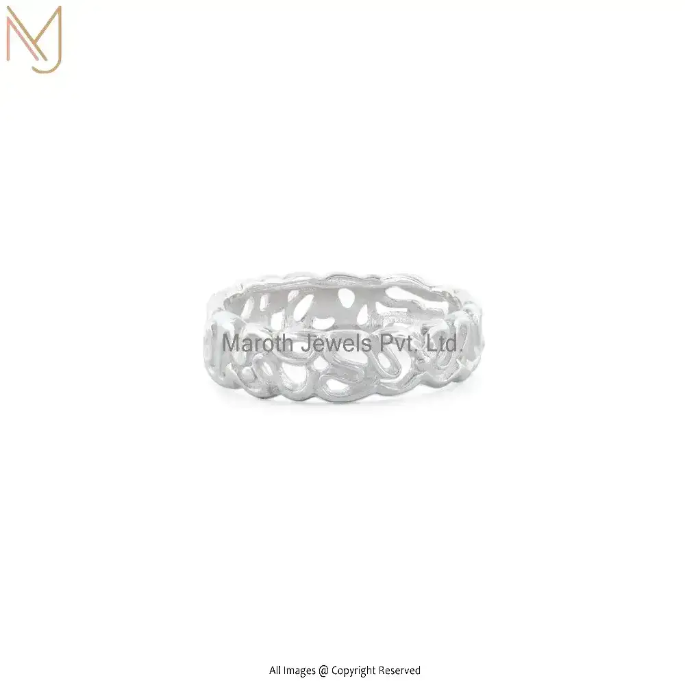 925 Sterling Silver Swirl Band Ring Manufacturer