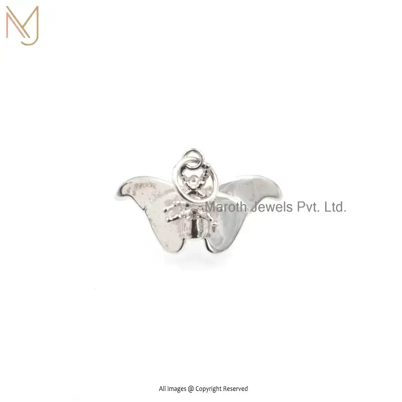 925 Silver Natural Silver Plated Butterflly Pendant Custom Jewelry