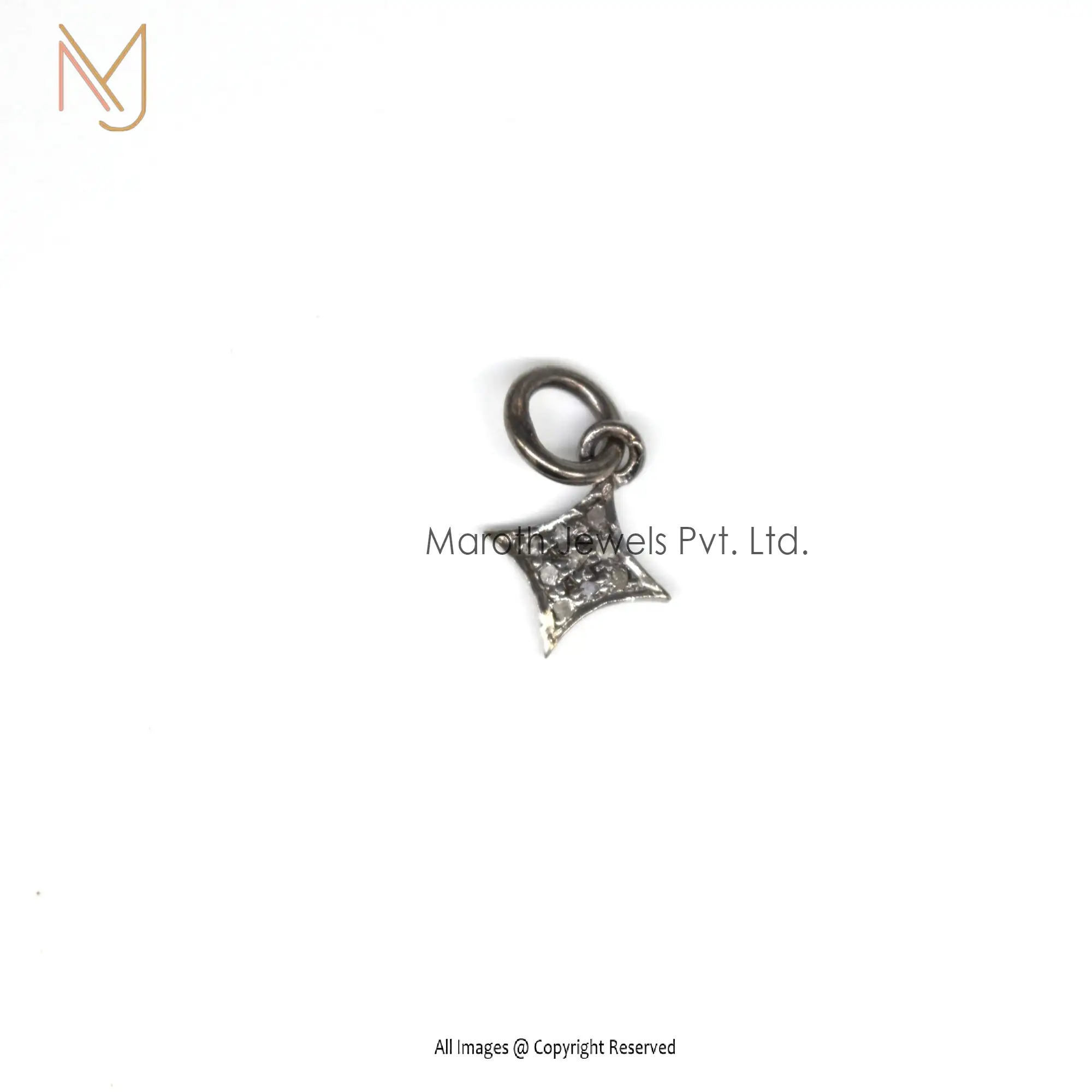 Wholesale 925 Silver Pave Diamond Charms Pendants Jewelry Manufacturer