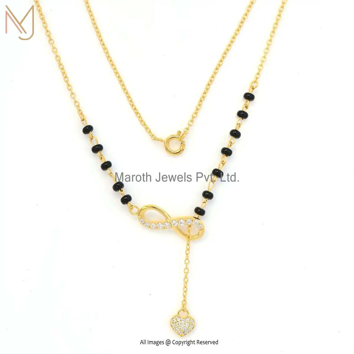 14K Yellow Gold 2 Micron Cubic Zircon Necklace Custom Jewelry
