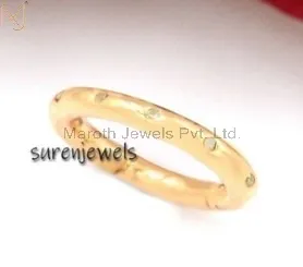 14K Yellow Gold  Diamond Charm Lock Jewelry Supplier