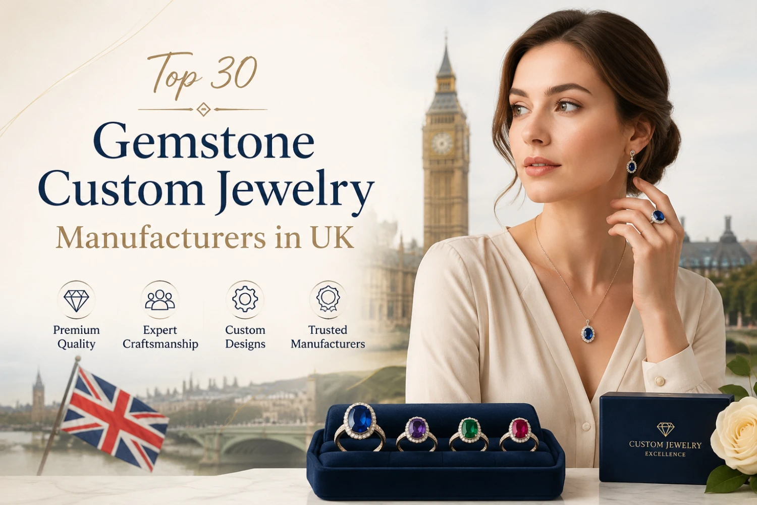 Top 30 Gemstone Custom Jewelry Manufacturers in UK