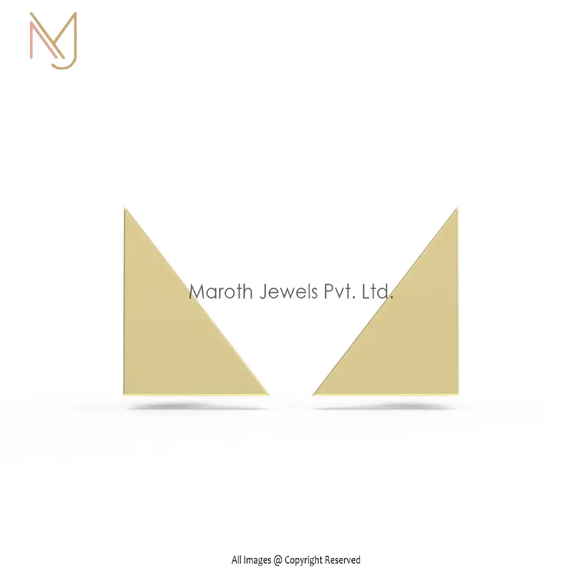 925 Silver Yellow Gold Plated Stud Earring Jewelry Manufacturer