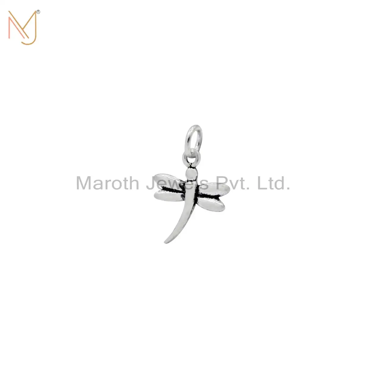 925 Silver Natural Silver Dragonfly Charm Pendant Jewelry Supplier
