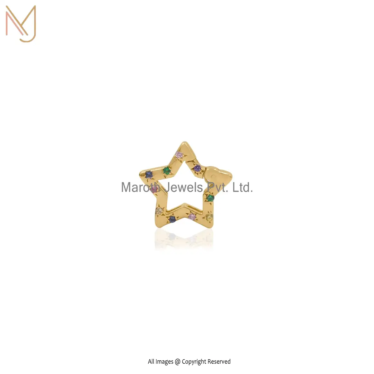 925 Silver Multi Gemstone Star Enhancer Lock Manufacturer