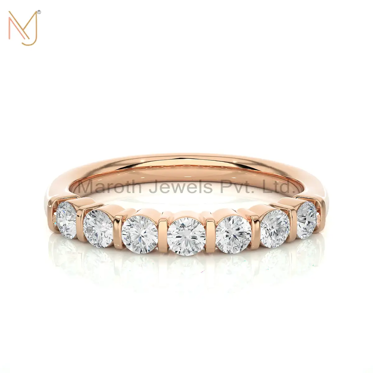 925 Silver Yellow Gold Moissanite Diamond Round Ring Wholesale