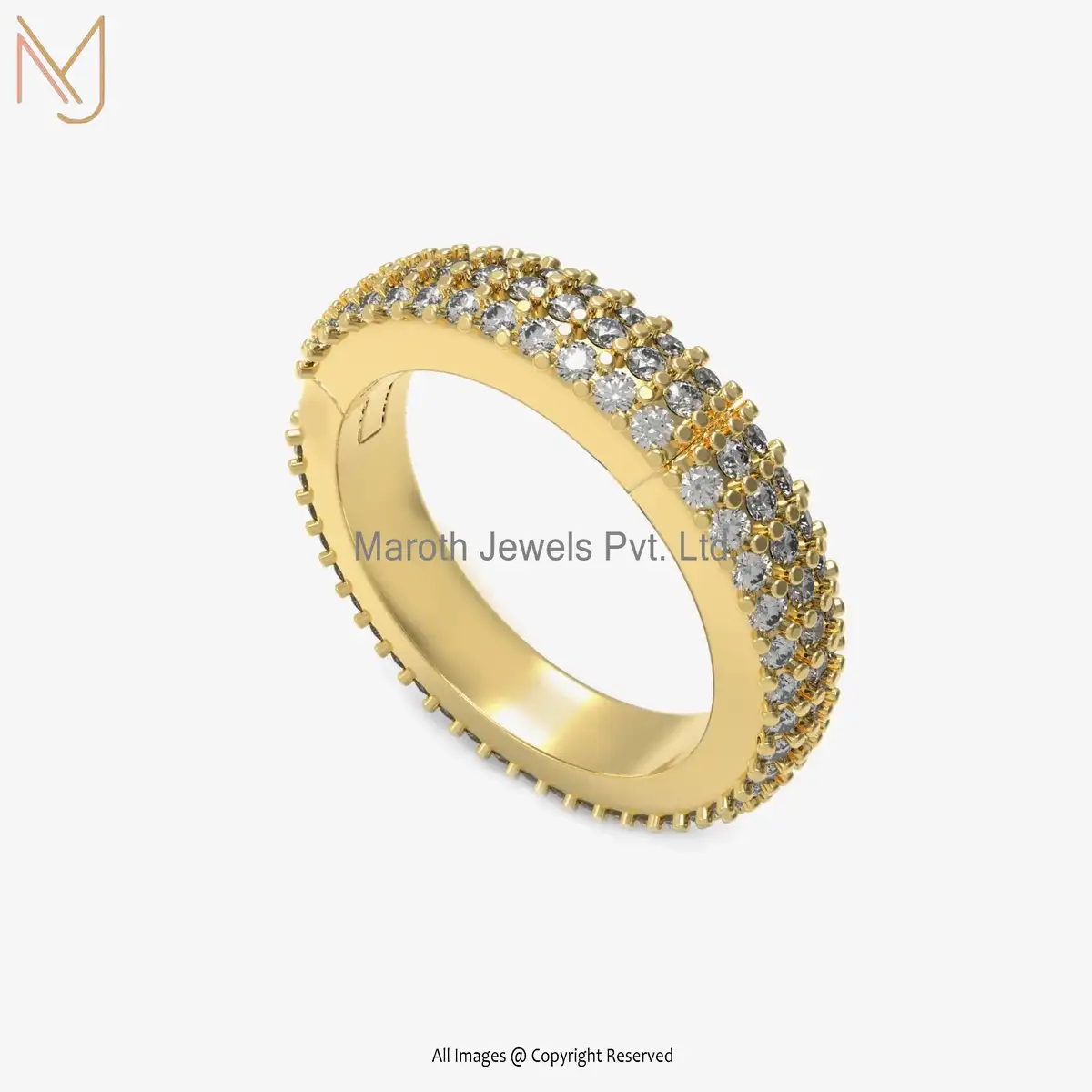 925 Silver Yellow Gold Plated Round Diamond Enhancer Charm Holder USA