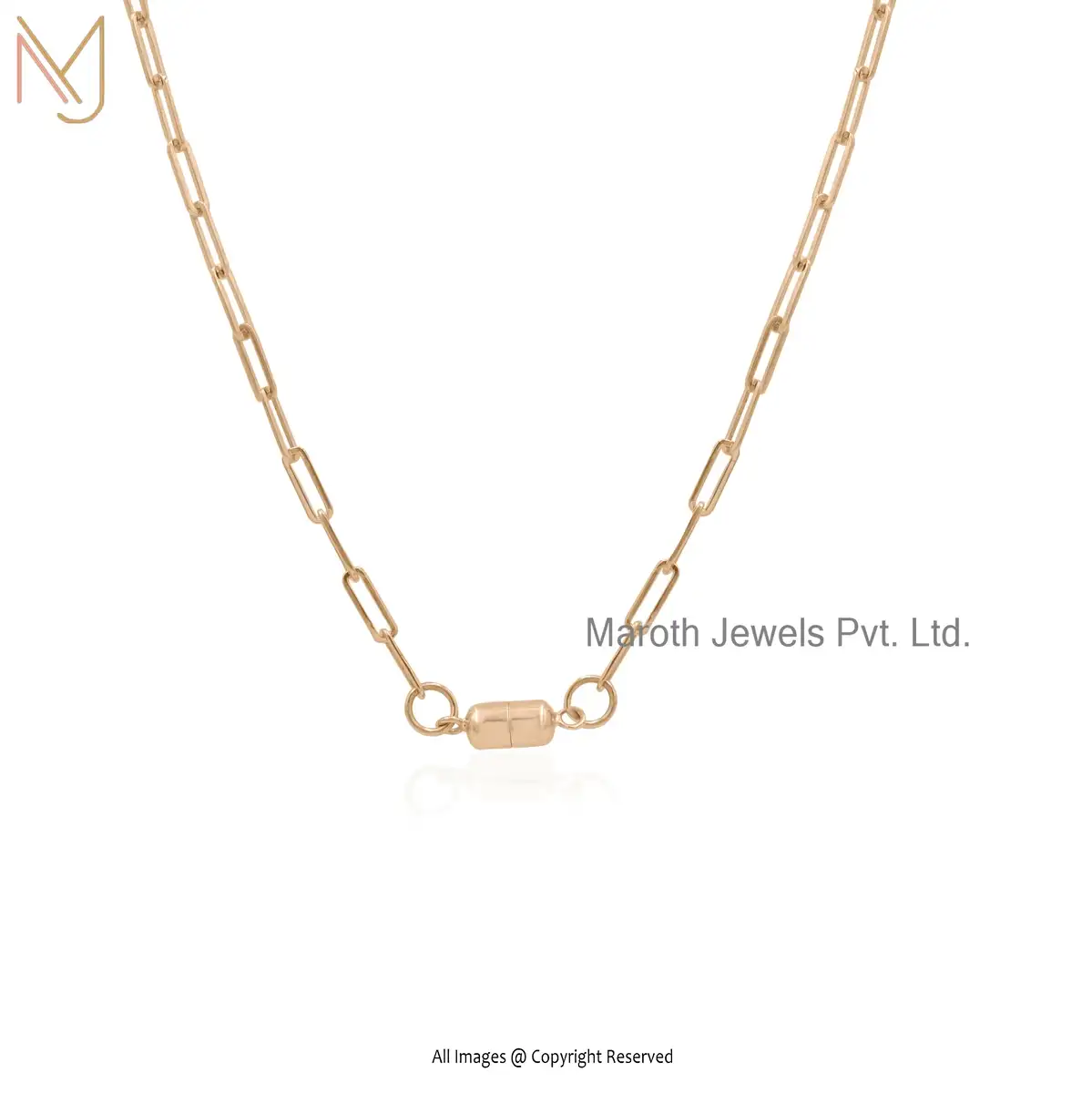 925 Silver Yellow Gold Plated Chain Necklace Jewelry Manufacturer