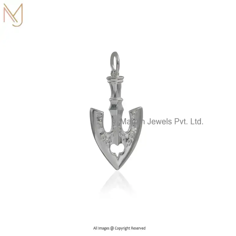 Wholesale 925 Silver Natural Silver Plated Stand Arrow Pendant