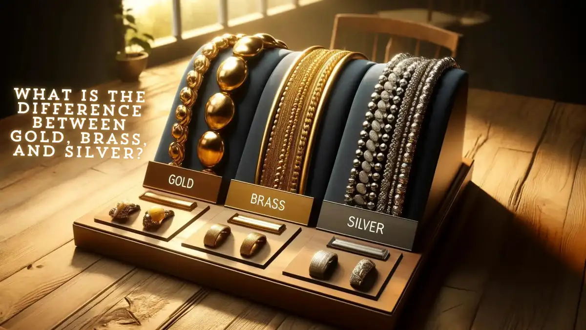 What is the difference between gold, brass and silver?