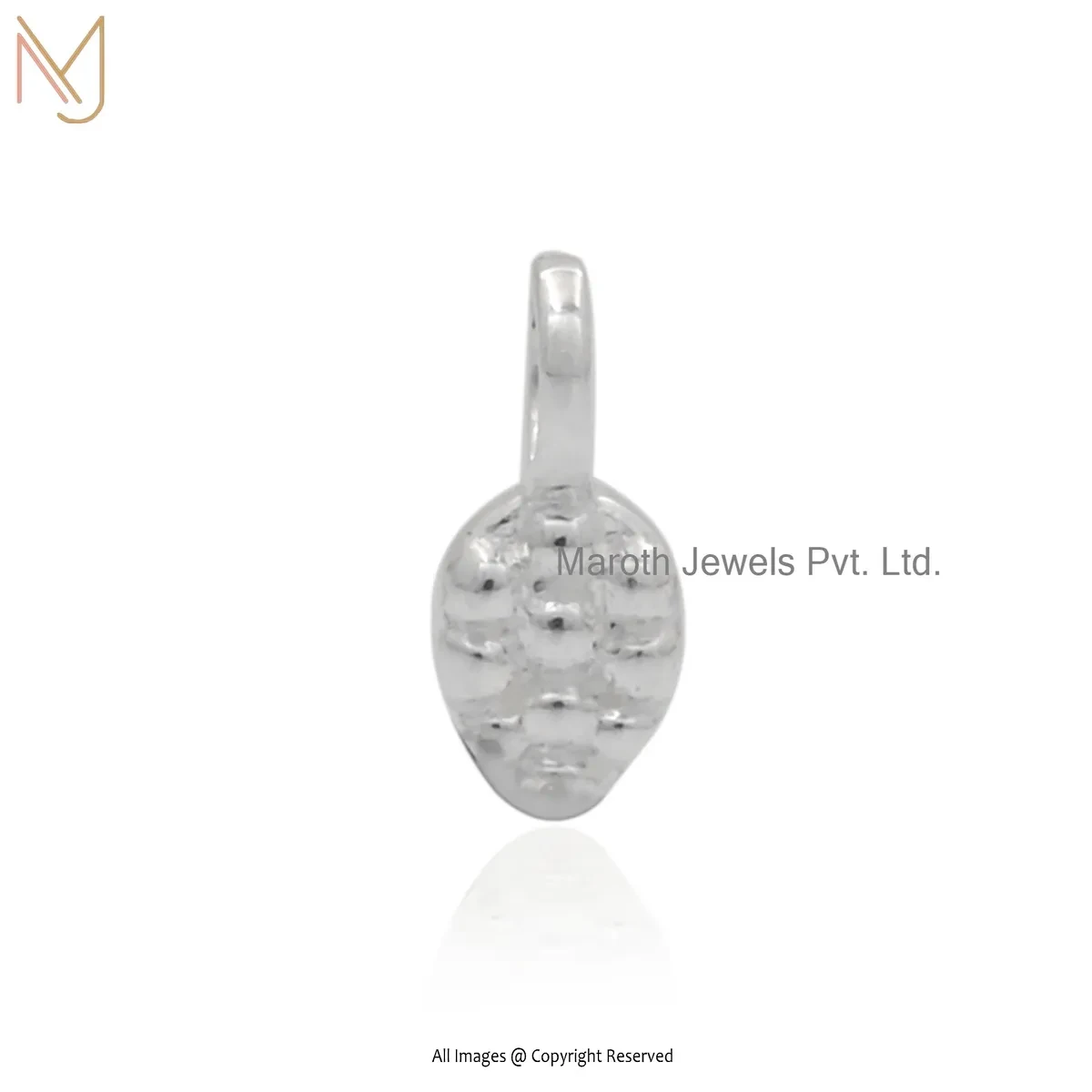925 Silver Natural Silver Plated Strawberry Charm Pendant Custom Jewelry