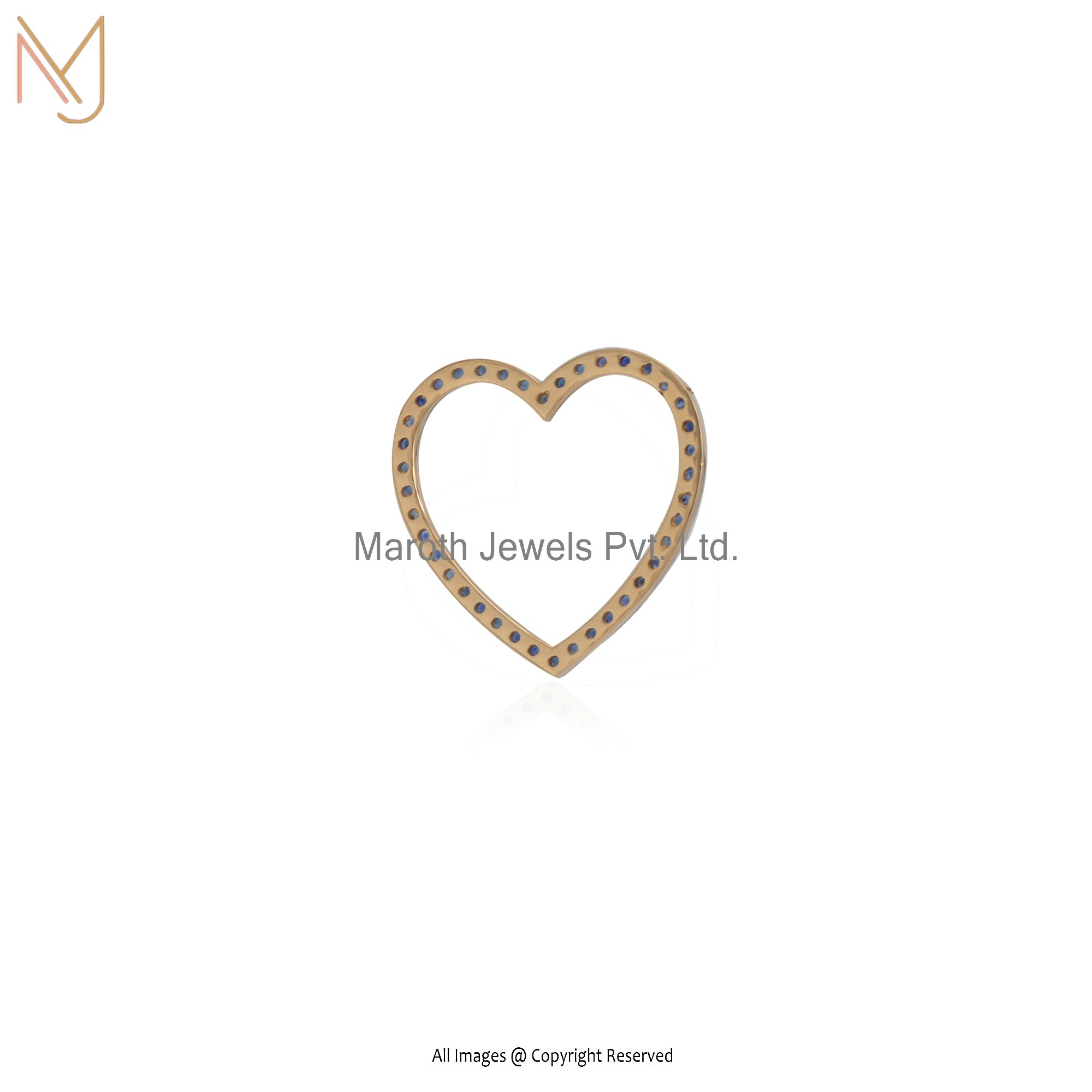 925 Silver Pink CZ Heart Pendant Manufacture