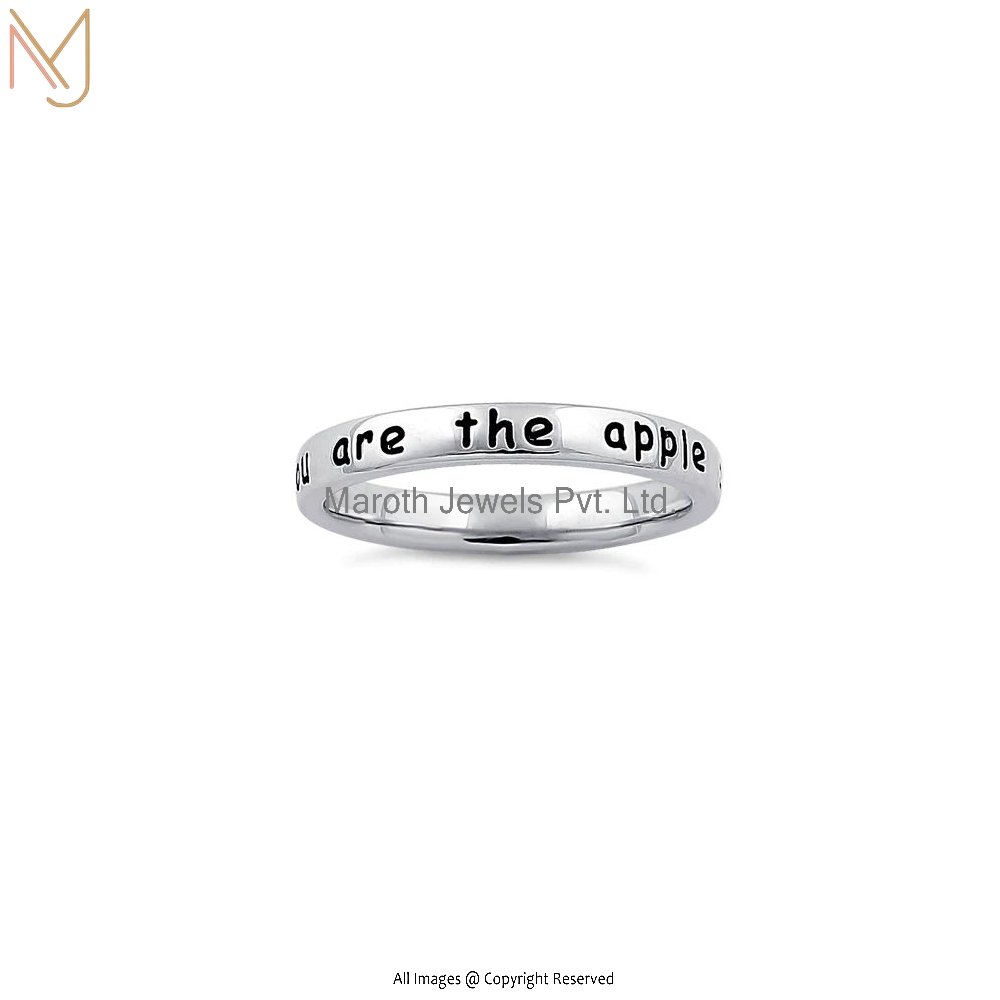 Sterling Silver 'You Are The Apple of My Eyes!' Ring wholesaler