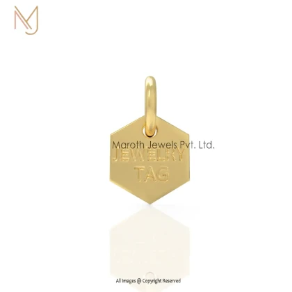 14K Yellow Gold TAG Handmade Pendant Jewelry Manufacturer