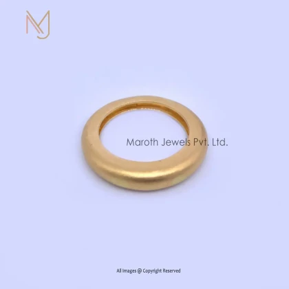 14K Solid Yellow Gold Dome Rings Manufacturer