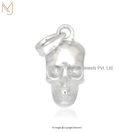 925 Silver Yelllow Gold Plated Skull Charm Pendant Manufacturer