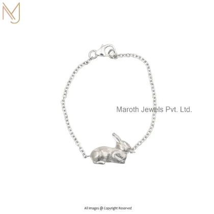 14K Yellow Gold Rabbit Chain Bracelet Jewelry Supplier