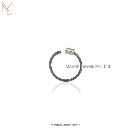 925 Silver Natural Silver Rhodium Plated Round Screw Carabiner Lock Manufacturer