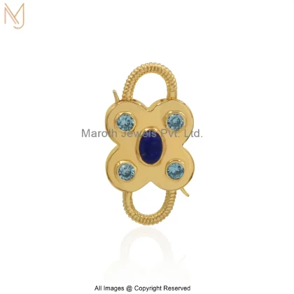 14K Yellow Gold Gemstone Handmade Padlock Jewelry Supplier