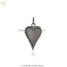 925 Silver Yellow Gold Plated Diamond Gemstone Heart Pendant Jewelry Supplier