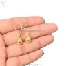 14K Yellow Gold Classic Teardrop Hook Earrings Custom Jewelry