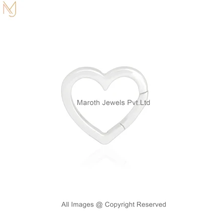 925 Silver Natural Silver Plated Open Heart Enhancer Charm Holder Manufacturer