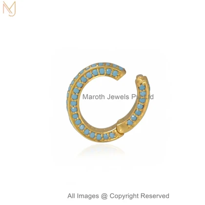 925 Silver Natural Silver Plated Round Enhancer Charm Holder Custom Jewelry