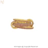 14K Yellow Gold Diamond Cubic Zircon Multi-Link Connector Ring Manufacturer